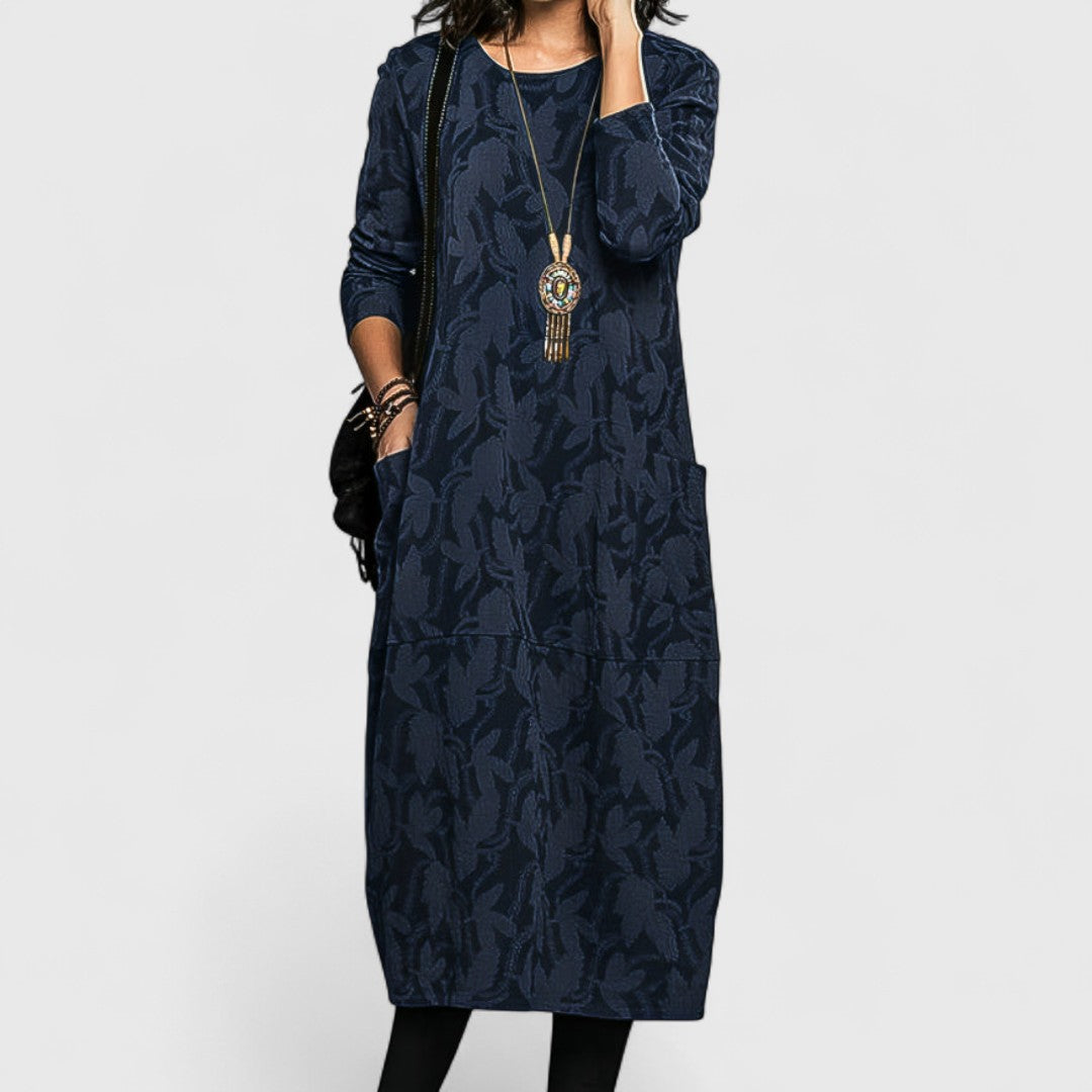 Caterina - Abito elegante con drappeggio delicato e tocco lussuoso
