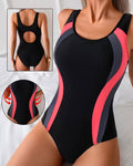 Costume Da Bagno Intero Color-Block Con Stampa