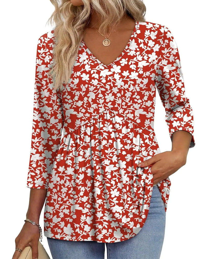 Blusa ampia a tre quarti casual