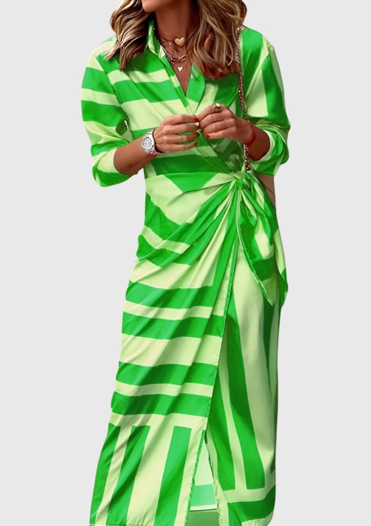 Everly | Abito Elegante Incrociato con Stampa