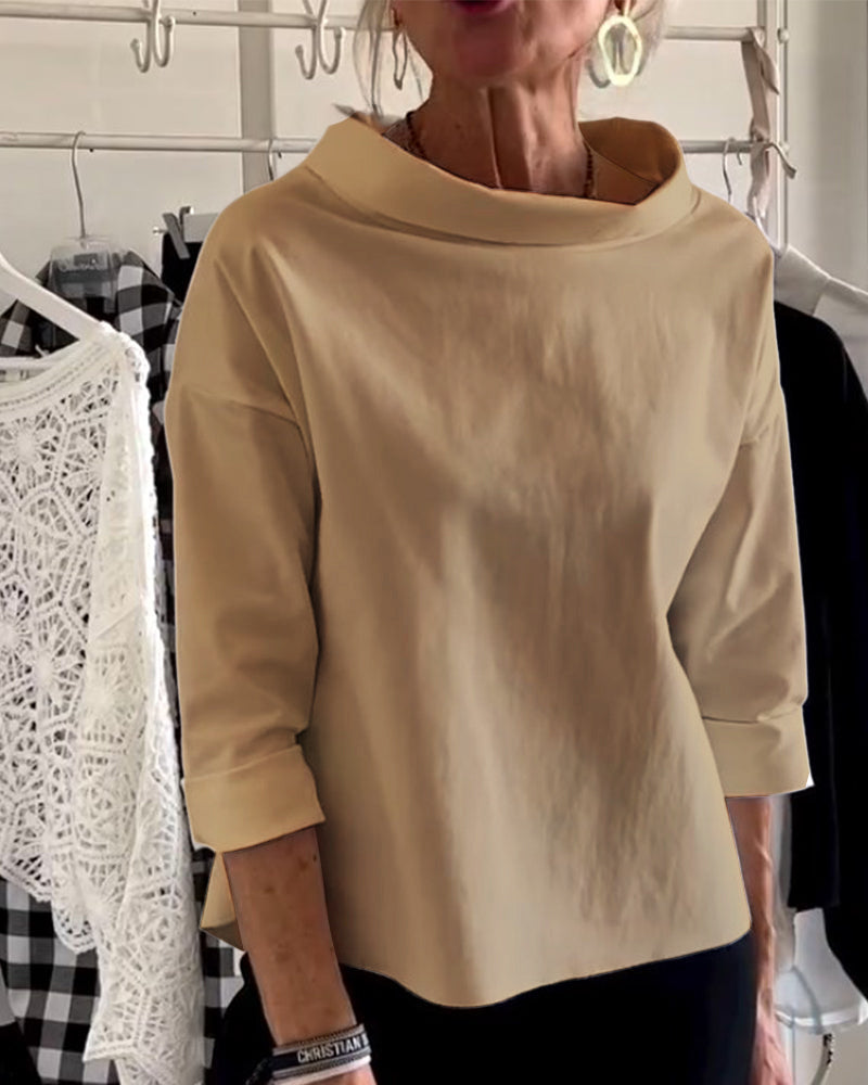 Camicetta Casual Revers Tinta Unita