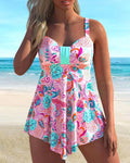 Costume da bagno stampato floreale coprente