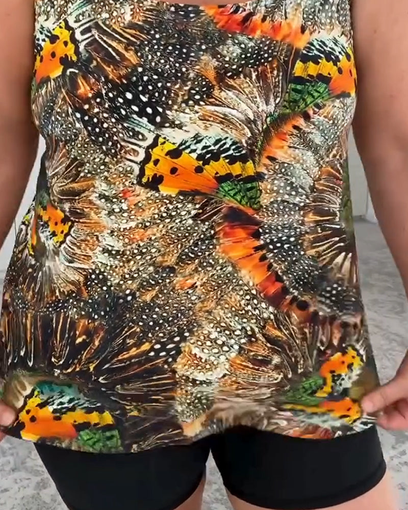 Costume Da Bagno Due Pezzi Stampa Boxer