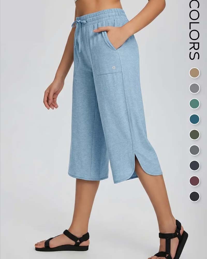 👖 Capri da donna a gamba larga per lo yoga