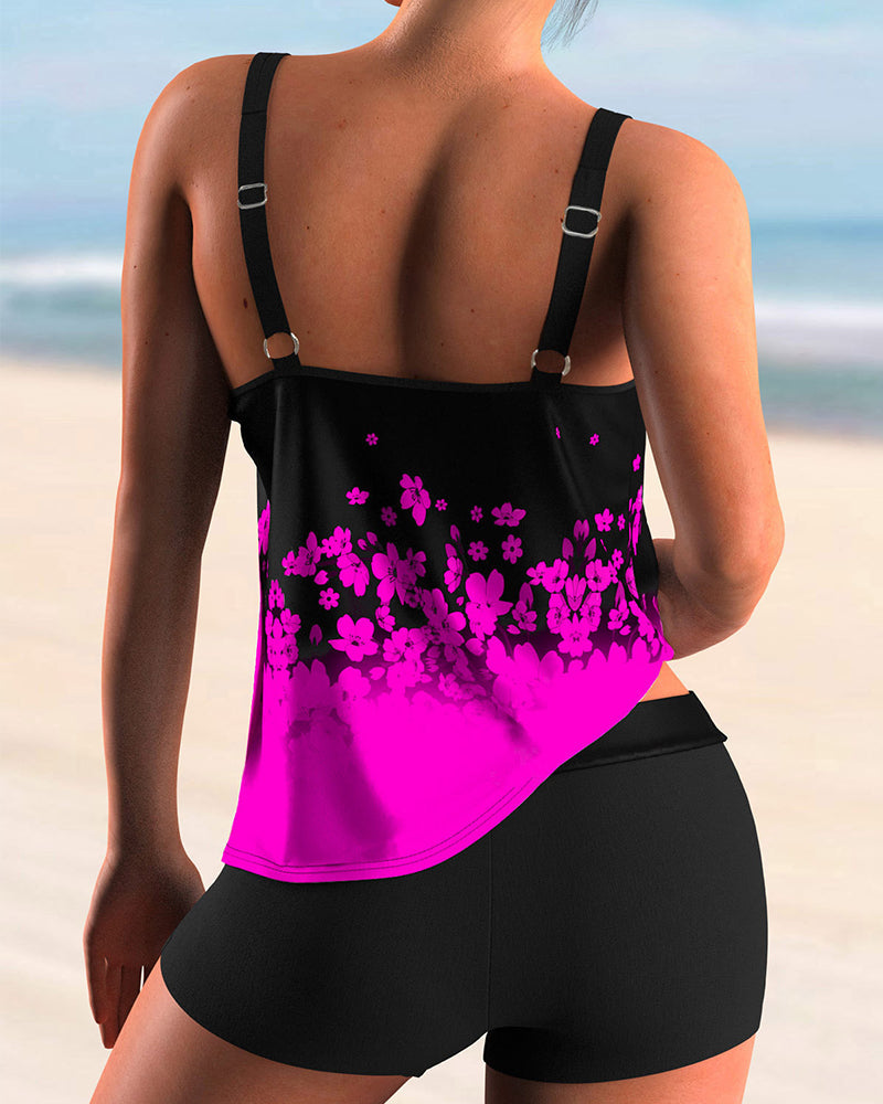 Tankini a stampa floreale
