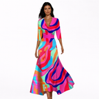 Emilia | Maxi Abito Floreale Elegante