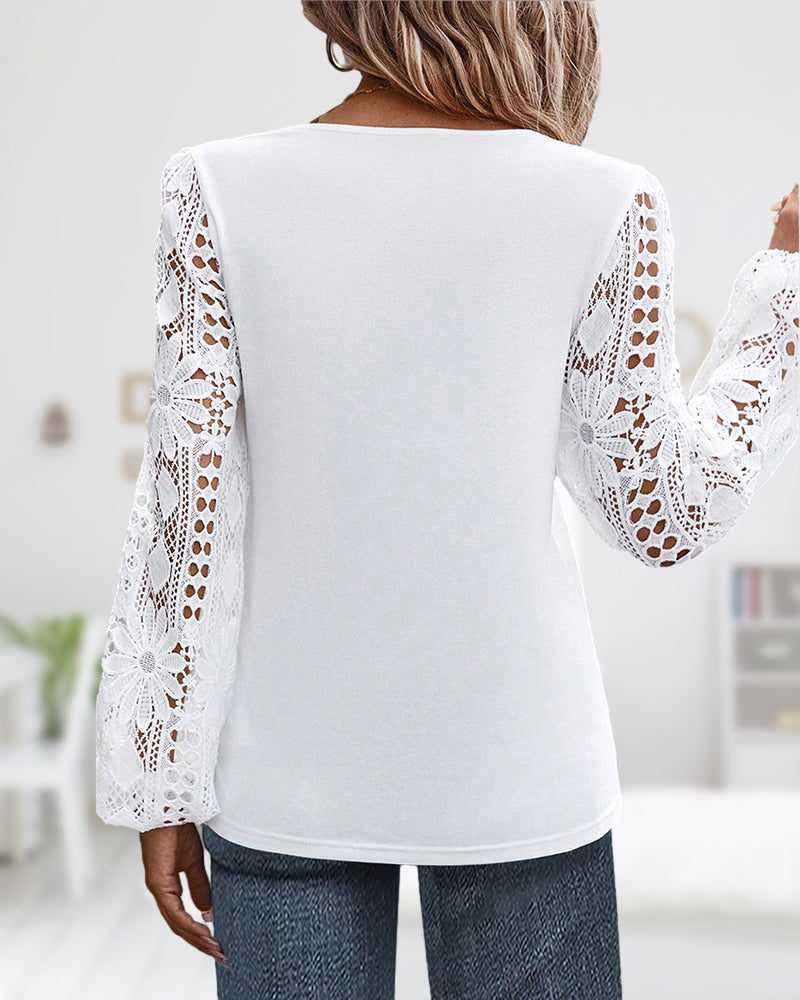 Camicetta casual con pizzo