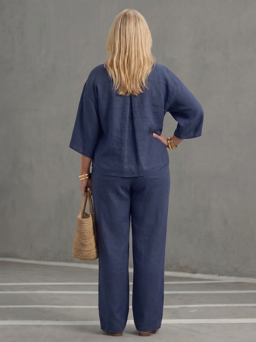 Amity | Completo Tunica Abbinata con Pantaloni a Gamba Larga