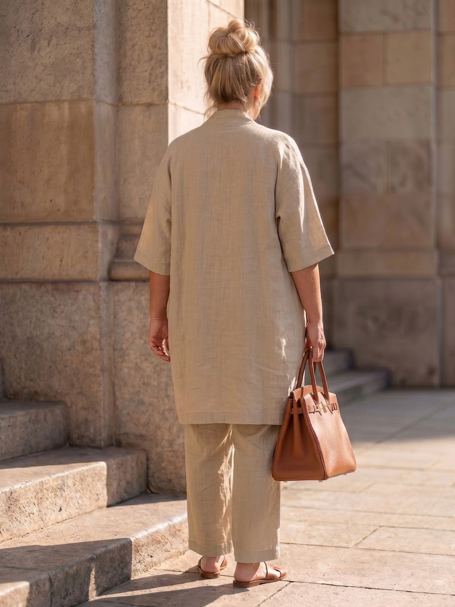 Yael | Completo tre pezzi rilassato con top e pantalone