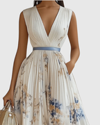 Rowella | Elegante Abito Lungo Plissettato