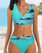 Bikini colorato con reggiseno a portafoglio