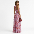 Dora - Maxi abito con scollo all'americana
