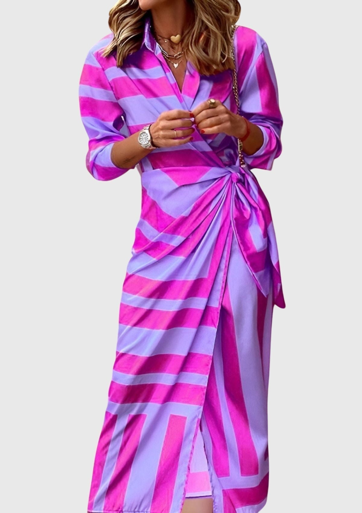 Everly | Abito Elegante Incrociato con Stampa