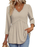Blusa ampia a tre quarti casual