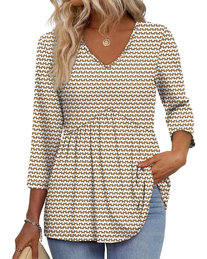 Blusa ampia a tre quarti casual