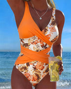 Costume intero con contrasto floreale