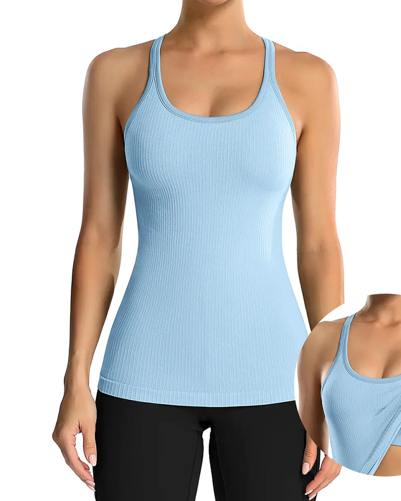 Canotta Con Reggiseno Integrato E Schiena Nuotatore