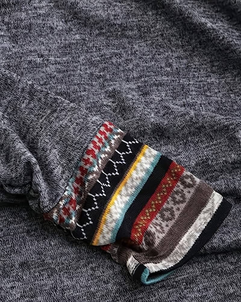 Felpa con cappuccio casual con colore a contrasto