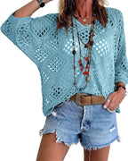Maglia Fantasia Rombi Traforati Ampia