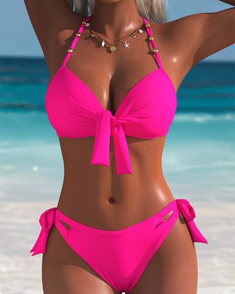 Bikini sexy monopezzo con allacciatura al collo