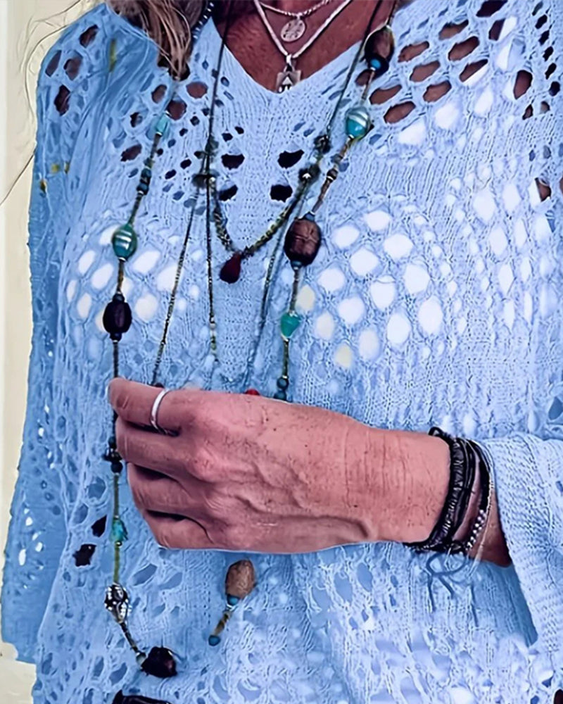 Maglia Fantasia Rombi Traforati Ampia