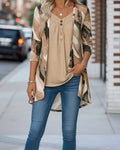 Top due in uno stampato patchwork