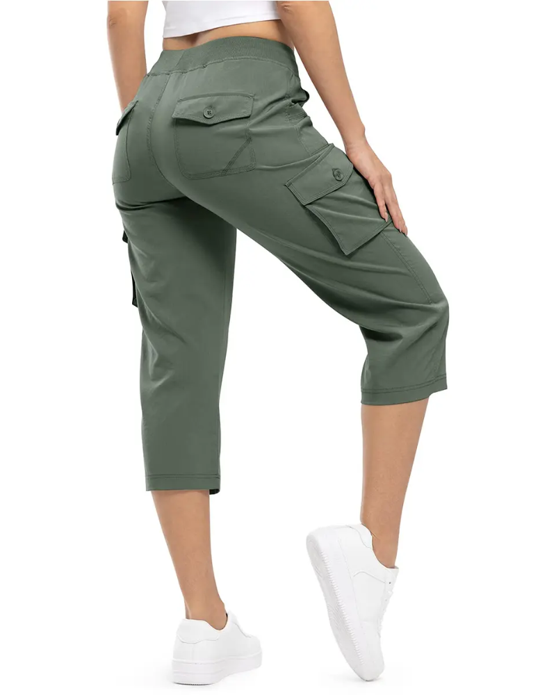 Pantaloni Casual Corti Multi-Tasche da Trekking