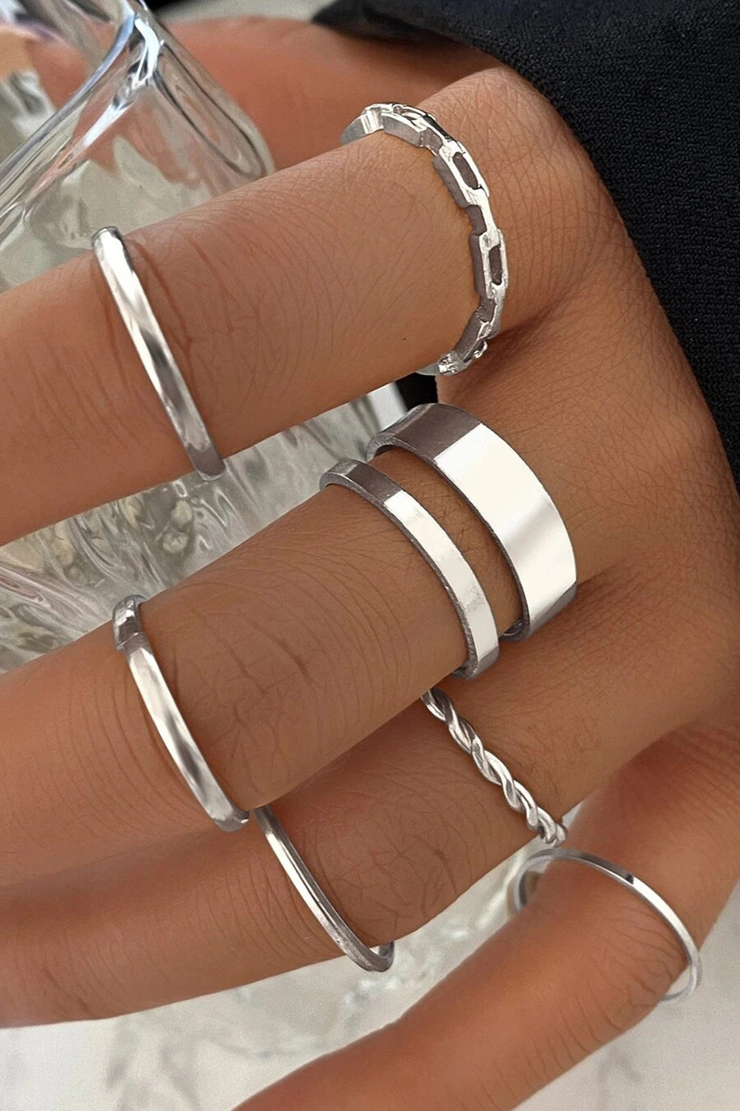 Set di 7 anelli