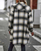 Camicia casual a quadri con taschino