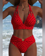 Costume da bagno due pezzi sexy a pois