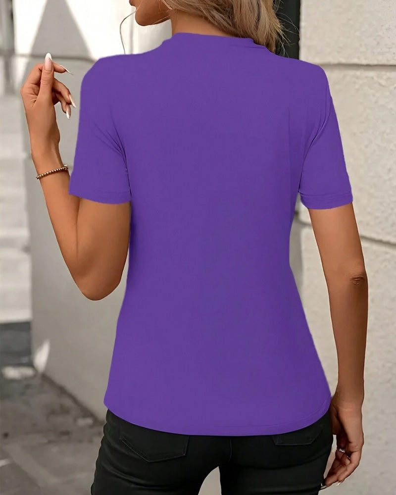 T-Shirt Girocollo Tinta Unita Vestibilità Slim
