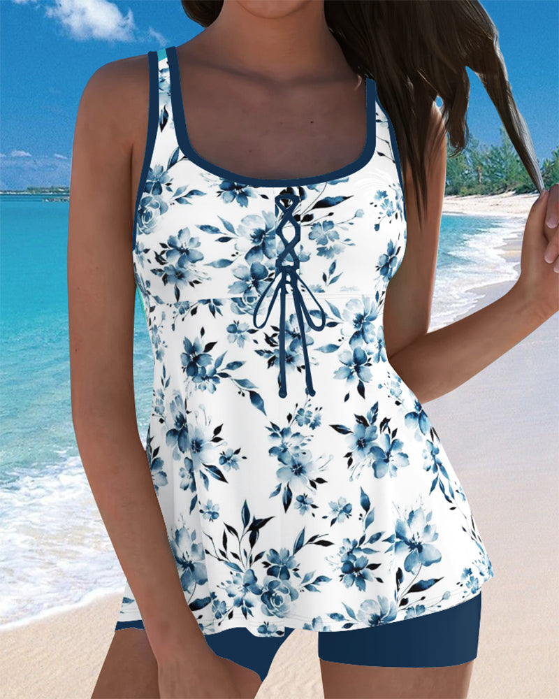 Tankini Stampa Slip Coprente Il Corpo
