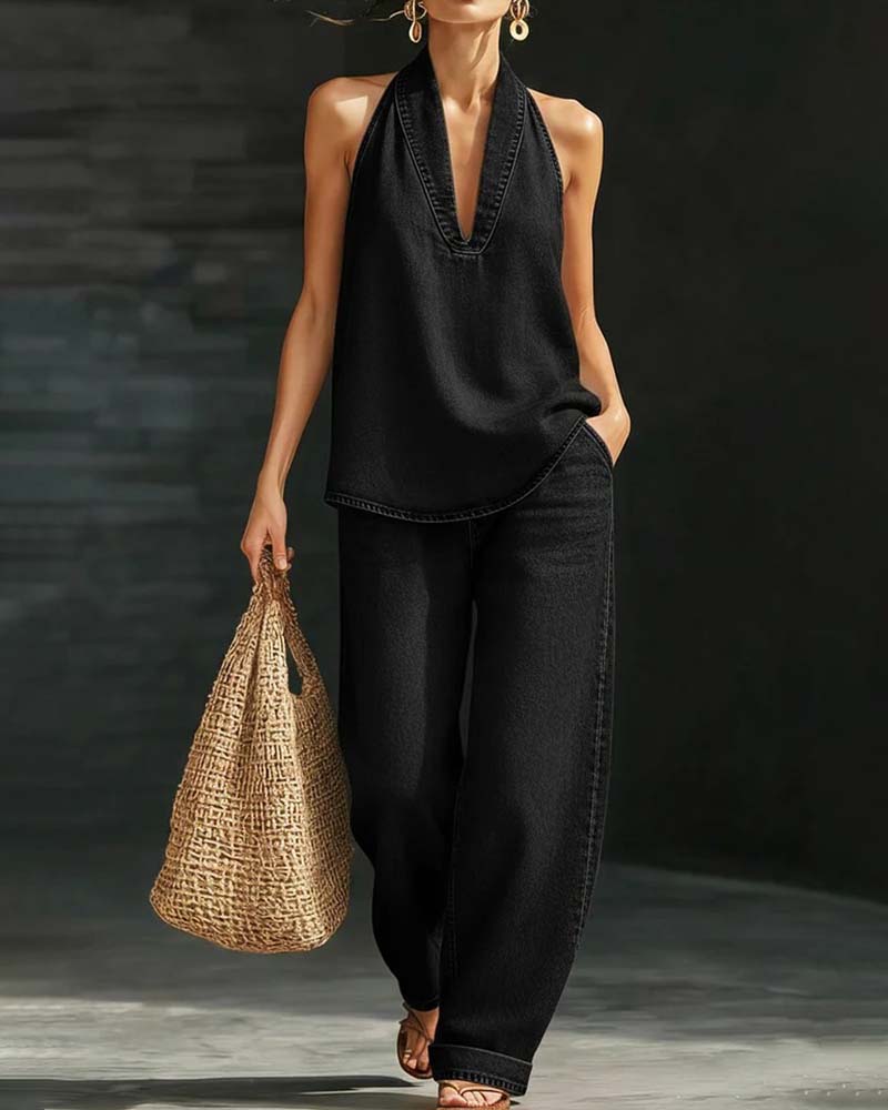 Set di jeans con cavezza colorata