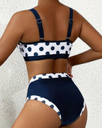 Bikini due pezzi a pois casual
