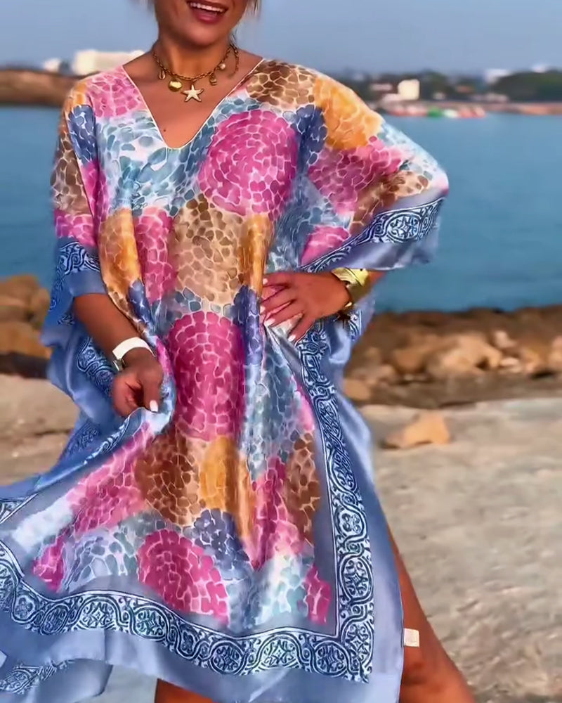 Pareo Stampato Resort Costume da Bagno