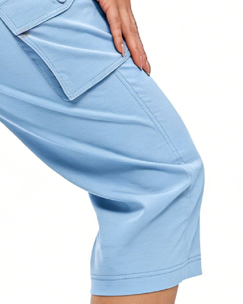 Pantaloni Casual Corti Multi-Tasche da Trekking