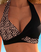 Bikini Halter Incrociato Color Block