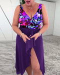 Costume da bagno stampato a fiori colorati