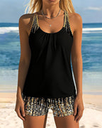 Costume Da Bagno Cangiante Canottiera Senza Maniche E Slip Bikini Pezzi Separati