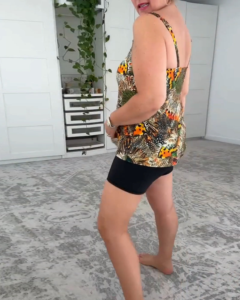 Costume Da Bagno Due Pezzi Stampa Boxer