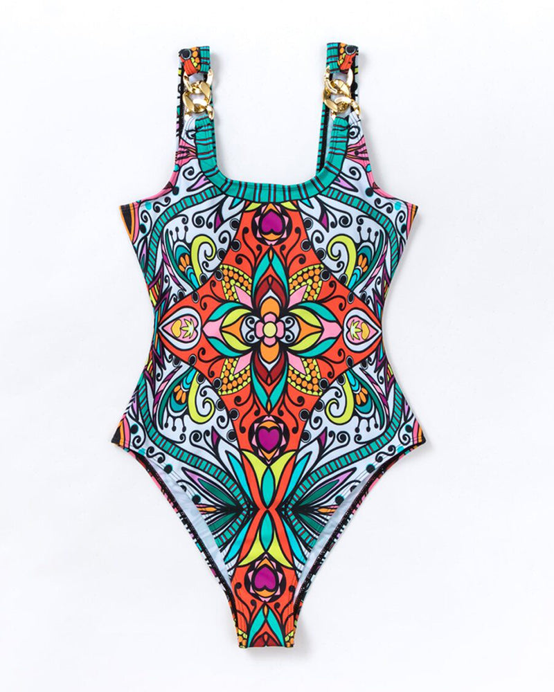 Costume da bagno da spiaggia con motivo floreale