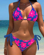 Costume bikini due pezzi con stampa floreale