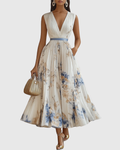 Rowella | Elegante Abito Lungo Plissettato