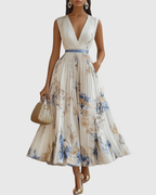 Rowella | Elegante Abito Lungo Plissettato