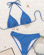 Bikini a pois con bretelline