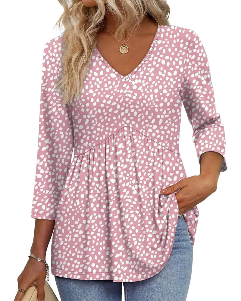 Blusa ampia a tre quarti casual