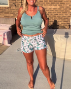 Costume da bagno casual stampato due pezzi