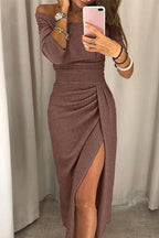 Natália - Vestito chic a spalle scoperte