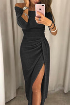 Natália - Vestito chic a spalle scoperte