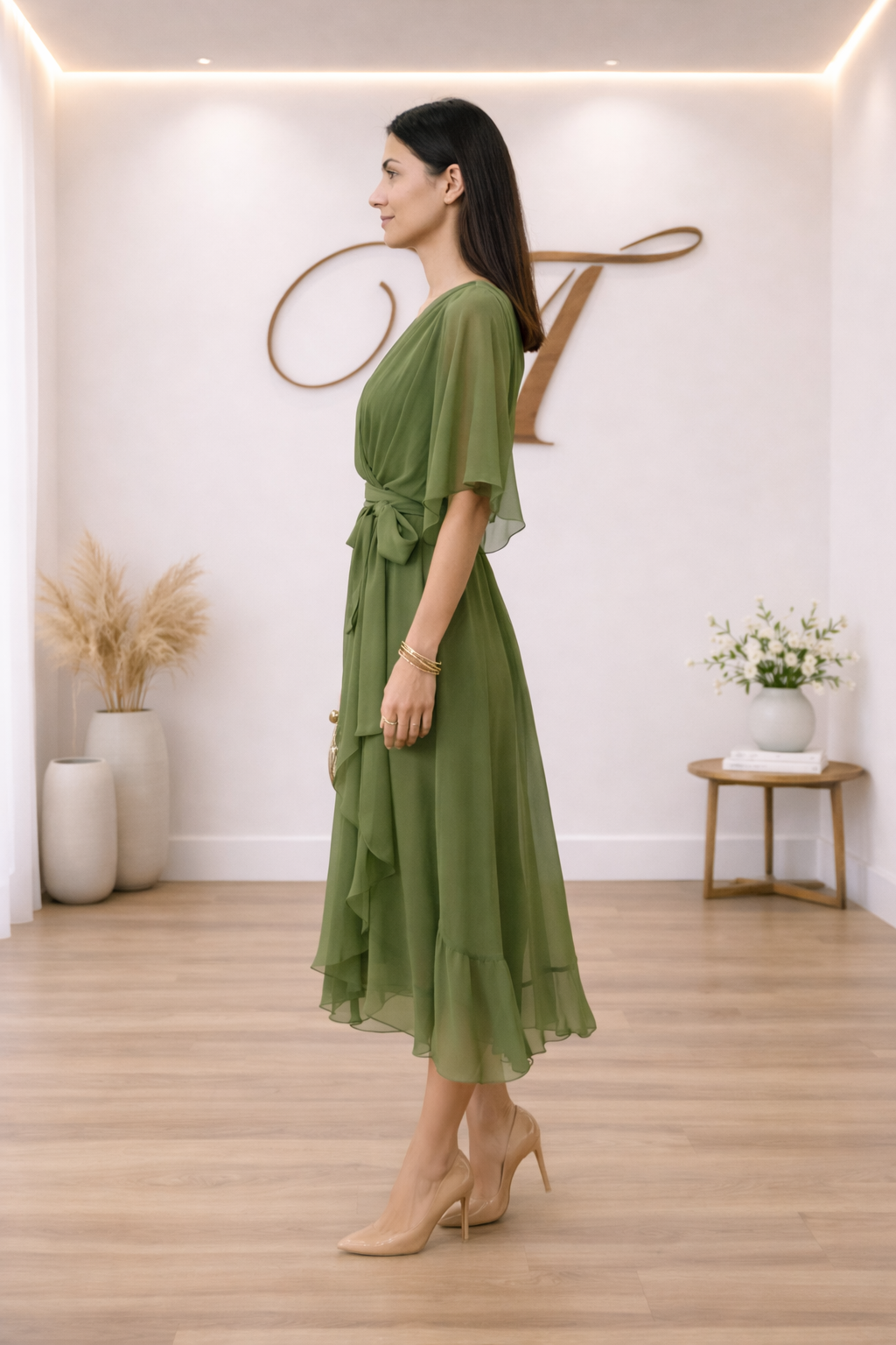 Monica | Vestido de chiffon